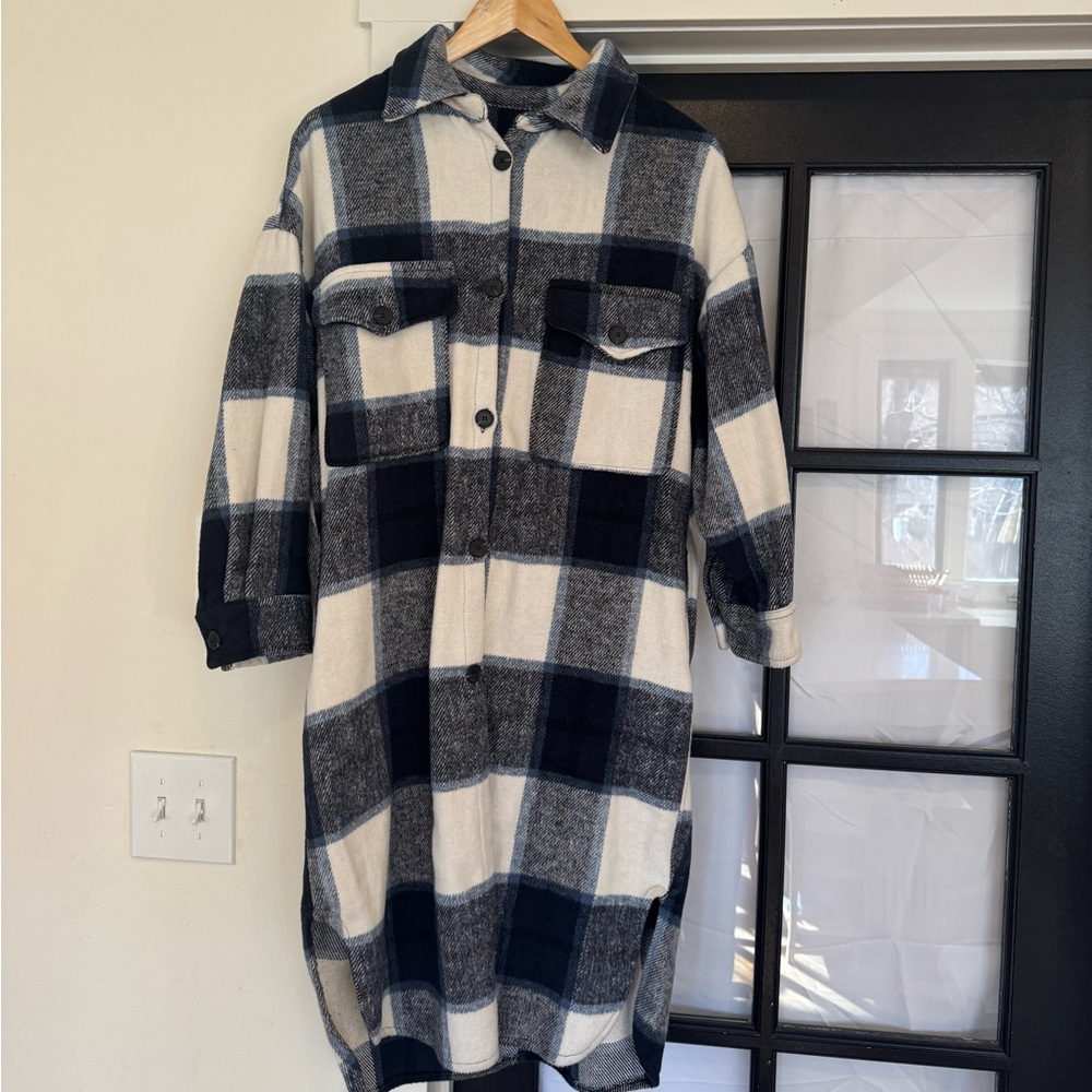 Plaid Button-Up shacket